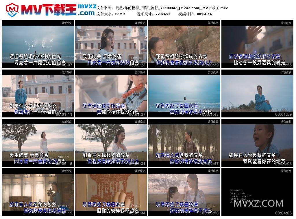 黄堃-你的模样_国语_流行_YF100947